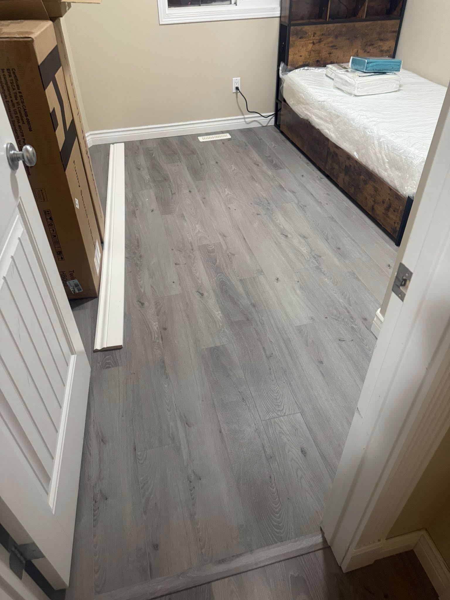 Finished basement renovation in Grande Prairie